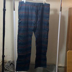 C.Y.Z Men's Blue/Gray Flannel Waist Tie Pajama Bottoms XL NWOT